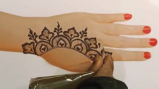 Very Very Simple 🔥😱 बैक साइड Mehndi Design forent Hand Mehndi Design [upl. by Ytsrik992]