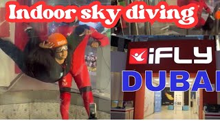 Indoor Sky diving experience in DubaiiFly DubaiBeginnersworld135 [upl. by Lalita336]