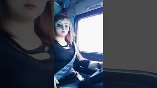 mooie vrouwelijke chauffeur dailyvlog car driving truck girl truckgirl chinese ladydriver [upl. by Atilam862]