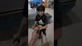 i changed his life😢 funny skatepark skate scooter comedy fun fail pain spanner [upl. by Ahsyad]