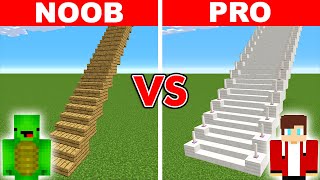 Minecraft NOOB vs PRO LONGEST STAIRCASE BUILD CHALLENGE [upl. by Maryl]