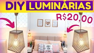 DIY Como Fazer Luminárias Pendentes Gastando muito pouco [upl. by Kannav308]