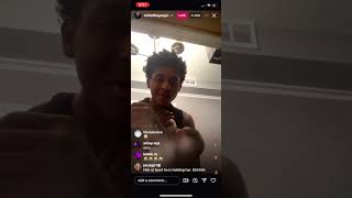 Yfg Fatso high asl on ig live with his newborn baby [upl. by Oemor]