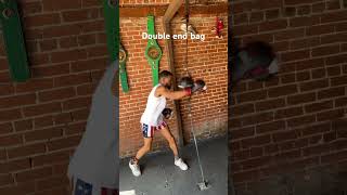 Will Hanes first time on the double end bag work in progress 🥊🐺 doubleendbag training [upl. by Eyllek240]