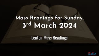 Catholic Mass Readings in English  March 3 2024  Lenten Mass Readings [upl. by Esikram]