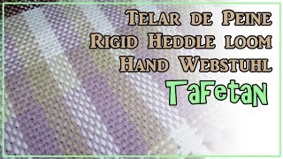 Telar María de Peine Tafetan Rigid Heddle Loom Plain Weave Hand Webstuhl Lana Wolle [upl. by Hannej]