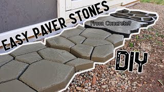 Making a paver walkway from concrete and a mold  How to [upl. by Kattie]