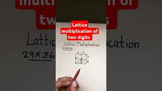 Lattice Multiplication method of digits primary classes maths topicshortsmathsviralytshorts [upl. by Aiveneg]