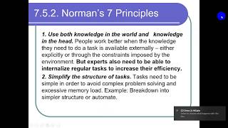 Human Computer Interaction HCI Chapter 7C Design Rules Norman’s 7 Principles [upl. by Dlaner]