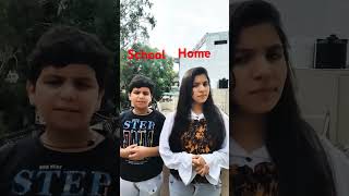 Home V S School comedy funny youtubeshorts [upl. by Aymer]