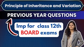 Inheritance and variation class 12 PYQ I most important questions class 12 boards [upl. by Alvin21]