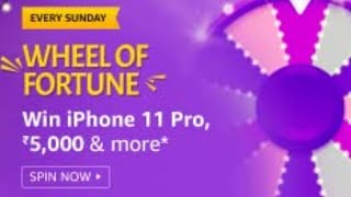 Amazon Wheel Of Fortune  Win iPhone 11 Pro Rs 5000 amp More [upl. by Katinka451]