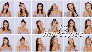 16 SIMPLE QUICK amp EASY HAIRSTYLES [upl. by Ashlie377]