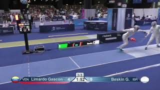 2023 242 T64 05 E M Individual Milano ITA WCH BLUE LIMARDO GASCON VEN vs BESKIN ISR [upl. by Enneirb172]