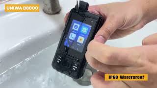 UNIWA B8000 24 Inch IPS Screen IP68 Waterproof Quad Core 4G LTE POC Walkie Talkie [upl. by Nodnarbal508]