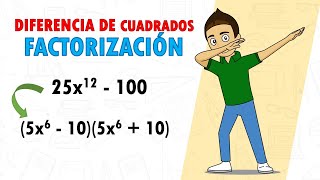 FACTORIZAR DIFERENCIA DE CUADRADOS Super facil  Para principiantes [upl. by Espy]