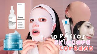 testei os 10 passos da rotina de skincare coreana [upl. by Grady]