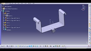 GENERATIVE SHEET METAL DESIGN CATIA I ASSIGNMENT 1 I PART1 [upl. by Anemix]