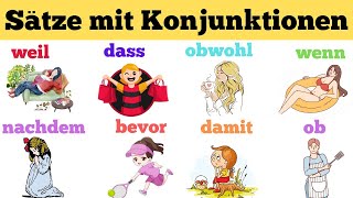 Deutsche Konjunktionen Made EASY German With 50 Examples  A1 A2 B1 [upl. by Phemia903]