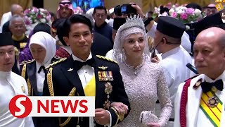 Brunei holds royal banquet ceremony for Princes wedding [upl. by Ecerehs864]