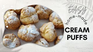 Easy HOMEMADE Cream Puffs  Using JELLO Pudding  Yum [upl. by Nomed760]