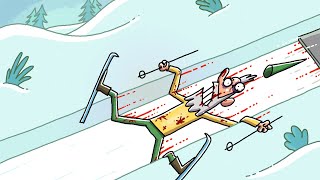 Skiing Gnomes GREATEST Trick 😂  Cartoon Box 380  by Frame Order  Hilarious Cartoons [upl. by Nyla]