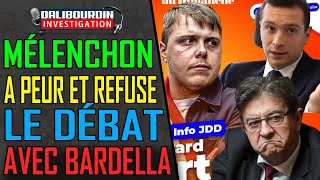 MELENCHON A LES CHOQUOTTE ET REFUSE LE DÉBAT AVEC BARDELLA [upl. by Bigelow11]