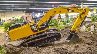 155 kg RC Excavator in HUGE 18 scale RC Caterpillar Action [upl. by Suhpoelc156]