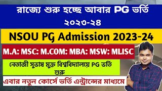 NSOU PG Admission 202324  NSOU PG Eligibility Courses Fees Netaji Subhas Open University PG [upl. by Lilhak]