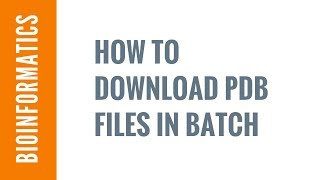 How to download PDB files in batch [upl. by Eedoj]