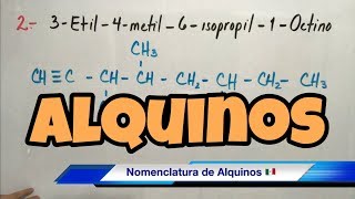 Nomenclatura de ALQUINOS bien fácil [upl. by Pruchno]