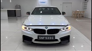 BMW 420I M Sport Convertible AT HID NAV 2014 White  SNF533G [upl. by Navanod]