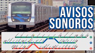 Metrô de SP  Avisos Sonoros da Linha 1  Azul [upl. by Jamie]