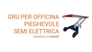 Gru per officina pieghevole semi elettrica  Transpalletexpertit [upl. by Blalock]