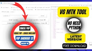 Vg Mtk Tool 2024 Android 13 Remove Frp And Erase Micloud [upl. by Airbmat]