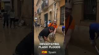 Devastating Flash Floods in Spain  Cleanup continues after floods flooding flashflood shorts [upl. by Otipaga]