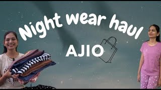 Ajio Night Wear Haul under Budget‼️ Night Dress  ajio nightwear haul ganeshamsisters [upl. by Erastes462]