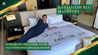 Water Villa Experience Revealed Radisson Blu Maldives Resorts Overwater Pool Villa  Review [upl. by Aracal]