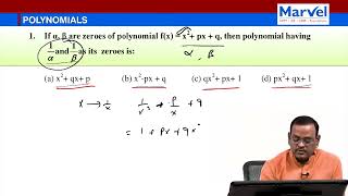 CBSE 9 amp 10 Maths MCQ  Polynomials  CP Akilan Sir Explains marvelclasses [upl. by Notsgnal214]