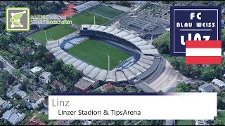 Linzer Stadion  Gugl  FC BlauWeiß Linz  Google Earth 2015 [upl. by Len]