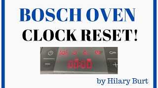 Bosch Oven Clock Set  how to change the clock on a Bosch oven  its easy when you know how [upl. by Robina]