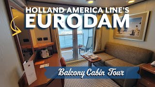 HAL Eurodam  Verandah Stateroom Walkthrough Tour amp Review  Holland America Cruise Line [upl. by How]