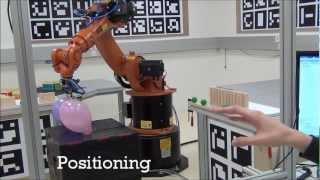 Control an Industrial Robot by Hand  Gesture Control [upl. by Nomyt34]