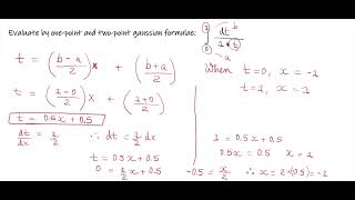 EXAMPLES BASED ON GAUSSIAN QUADRATURE FORMULA  NUMERICAL INTEGRATION  ENGG MATHEMATICS [upl. by Beutler619]