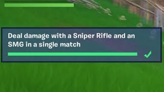 ✅ Deal damage with a Sniper Rifle and an SMG in a single match  Fortnite Season 8 [upl. by Nivel666]