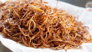 Oignons frits croustillants crspy fried onions [upl. by Aigroeg]