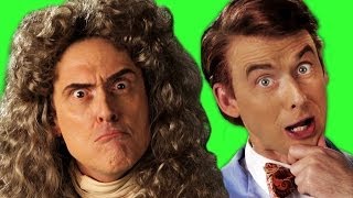 Sir Isaac Newton vs Bill Nye ERB Behind The Scenes [upl. by Lorna]