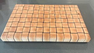 Basket Weave Pattern End Grain Cutting Board [upl. by Keryt752]