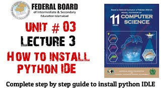 Lecture 3 How to install python IDE Python IDLE installation Python installation for all OS [upl. by Pamela]