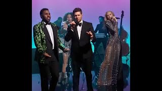 Jalen Sands on Jimmy Kemmel performing with Jason Derulo and Michael Buble SPICY MARGARITA [upl. by Rriocard988]